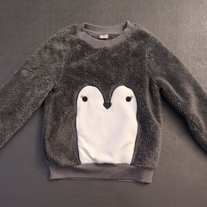 Cozy Gray Penguin Kids Sweatshirt